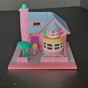 Vintage Bluebird Toys bungalow cottage playset and doll